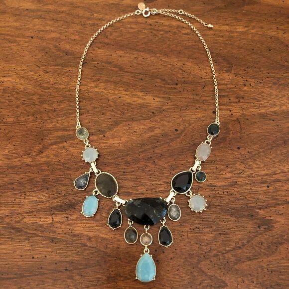 LOFT | Semiprecious Statement Necklace | 18” Adjustable - Picture 2 of 3